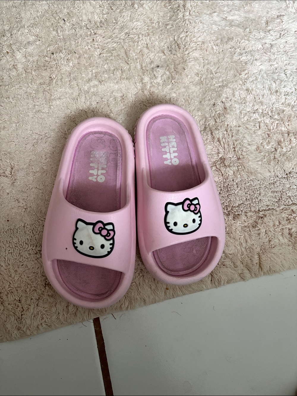 Hello Kitty Light Pink Slide Sandals for Kids